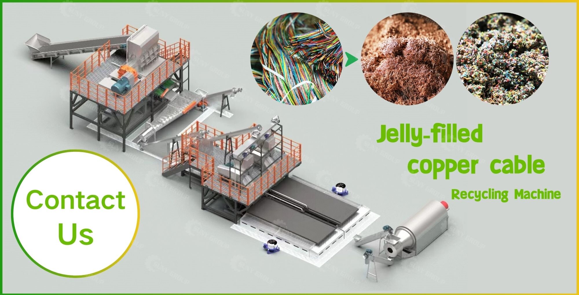Jelly-Filled Copper Cable Recycling Machine