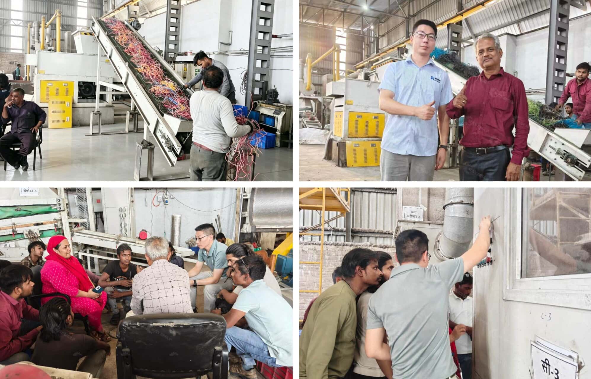 Copper Cable Wire Recycling Machine in India Workshop